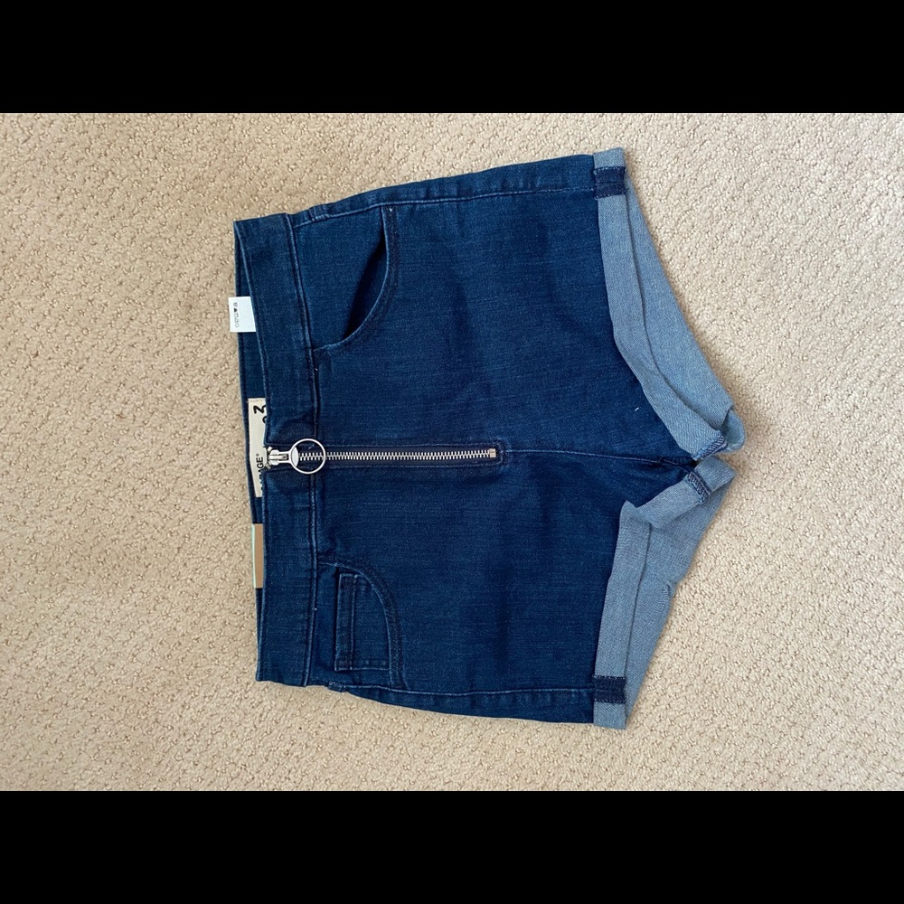 GARAGE, navy blue jean shorts